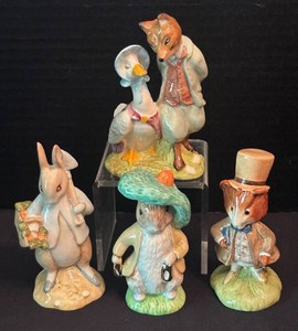 LR - Beswick Studio of Royal Doulton Beatrix Potter Amiable Guinea-Pig and Three More Beswick Figurines