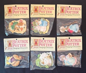 LR - Six Schmid Beatrix Potter Hanging Ornaments