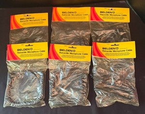 LR - Four Microphone Cables - Belden Retractile