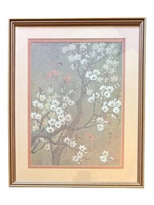 LR - Japanese Inspired Cherry Blossom Art Print Signed Hua