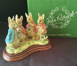 DR - John Beswick Beatrix Potter Classics Four Little Rabbits Ceramic Sculpture