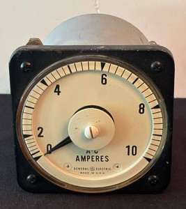 O - Vintage General Electric A-C Ammeter  Model 8AB