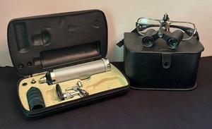 DR - Vintage Medical Loupe Glasses Zeiss & Welch Allyn Diagnostic Set