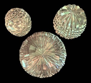 DR - Crystal Paperweight Trio