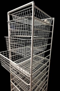 BR1 - Wire Basket Storage Rack 6-Tier 18 X 57 X 28 in