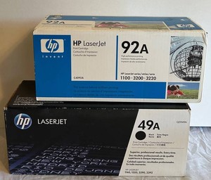 BR1 - HP LaserJet Toner Cartridges 92A & 49A (Lot of 2)