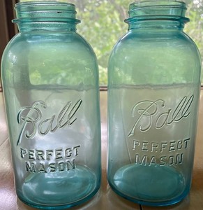 K - Mason Jars - Ball Perfect Mason Blue Pair