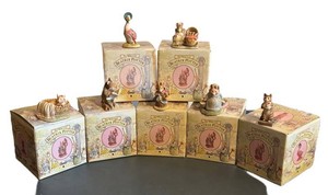 K - Seven Beatrix Potter Figurines by Border