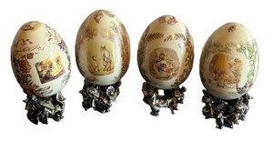 MB - Four Porcelain Beatrix Potter Egg Figurines