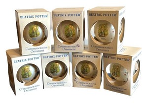 BR1K - Seven Beatrix Potter Commemorative Peter Rabbit Ornaments by Schmid