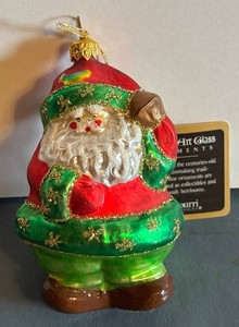 BR1 - European Art Glass Santa Ornament by Potpourri Designs