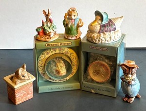 BR1 - Five Beatrix Potter Ornaments & Figurines