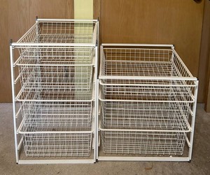 LR - Wire Basket Storage Organizers (Lot of 2)