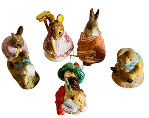 MB - Collectible Beatrix Potter Figurine Set Royal Albert Schmid Beswick (6)