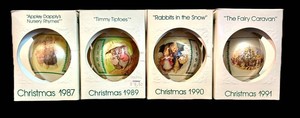 O - Beatrix Potter Christmas Ornaments (Lot of 4) 1987 1989 1990 1991