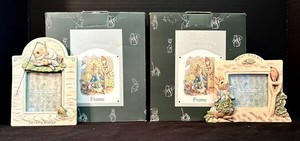 O - Picture Frames Beatrix Potter Peter Rabbit & Jeremy Fisher (Lot of 2)