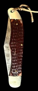 O - Vintage Folding Hunter - Schrade Walden 225H Bowie Knife