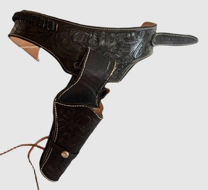 O - Western Leather Holster Belt Size 42