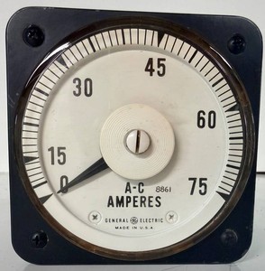 Vintage A-C Ammeter - General Electric 8AB18A7AL1
