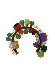 Vintage Enamel Brooch Kavanaugh for Acme Studios