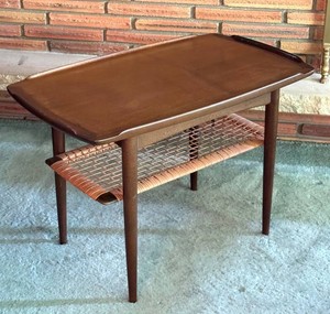 O - Vintage Mid-Century Modern Danish Teak Side Table by Poul Jensen for Selig, c. 1960s