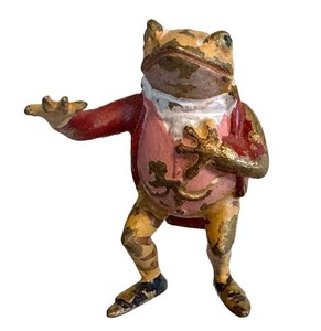 Vintage Hand-Painted Timpo Mr. Jeremy Fisher Miniature Lead Figurine