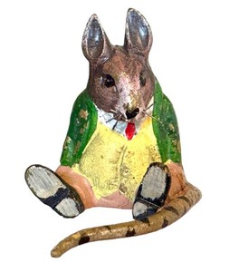 Vintage Austrian Type Cold Painted Samuel Whiskers Beatrix Potter Bronze Figurine