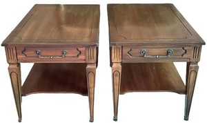 Vintage Mid Century Modern Side Tables Pair