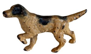 Vintage Hubley Paperweight Cast Iron Pointer Bird Dog Figurine
