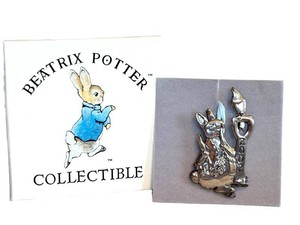 Collectible Sterling Silver Beatrix Potter Peter Rabbit Ornament  Hand & Hammer