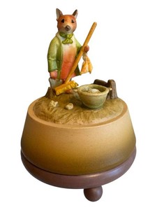 Vintage Music Box Toriart by ANRI Mr. Tod Beatrix Potter