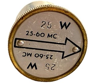 RF Power Meter Slug - Bird Technologies 25W 25-60 MC Model 43