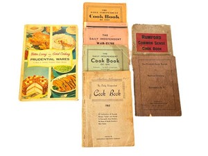 Vintage Cookbooks - including Vintage the Daily Independent Cook Book of 1939 (Lot of 6)