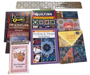 Quilting Books, Patterns & EZ Quilting Quickline Ruler Mixed Lot