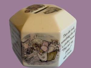 Collectible Wedgwood Mrs. Tiggy-Winkle Coin Bank