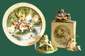 Vintage Beatrix Potter Jeremy Fisher Collectibles Mixed Lot