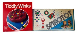 Vintage Game Lot - Pressman Tiddly Winks & Kenner Spirotot
