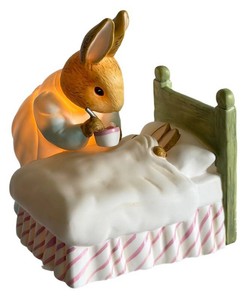 Vintage 1996 Beatrix Potter Ceramic Nursery Night Light (with Box)