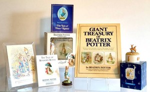 Beatrix Potter Collectibles Mixed Lot Books Figurines Trinket Boxes