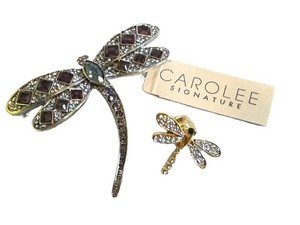 Dragonfly Brooch & Pin - Carolee Signature (Lot of 2)