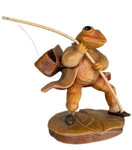 Vintage ANRI Toriart Beatrix Potter Mr. Jeremy Fisher Figurine - Italy, c. 1980