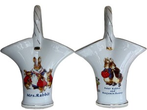 Beatrix Potter Ceramic Basket Vases Frederick Warne & Co. 2002