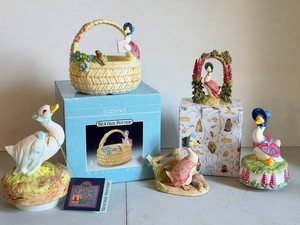 Beatrix Potter Schmid Music Box Figurine Set (Lot of 5)