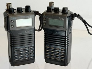 Vintage Ham Radio Transceivers Icom IC-3SAT & IC-4SAT Handhelds