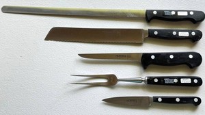 Kitchen Knife Set Hoffritz Stainless Steel Solingen Germany (Lot of 6)