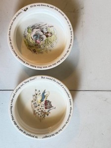 Wedgwood Peter Rabbit & Mrs Tiggy-Winkle Bowls (Lot of 2)