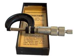 Vintage Micrometer 0-1 Inch with Friction Stop & Locknut