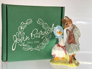 Vintage Beswick Beatrix Potter Figurine - Jemima Puddle-Duck & Foxy Whiskered Gentleman (1989, Boxed)