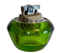 Table Lighter - Vintage Viking Glass Epic Line Avocado Green
