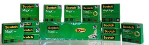 Scotch Magic Tape Mixed Lot 3M 810 Dispenser Refills & 10-Roll Pack